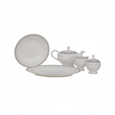 Shinepukur Ceramics USA, Inc. Spectrum Bone China Traditional Serving 5 Piece Dinnerware Set SHPK1017